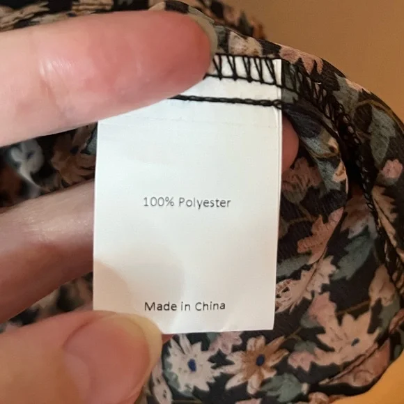 Agnes Orinda Black & Orange Floral Flutter Sleeve Tiered Blouse - Picture 5 of 7